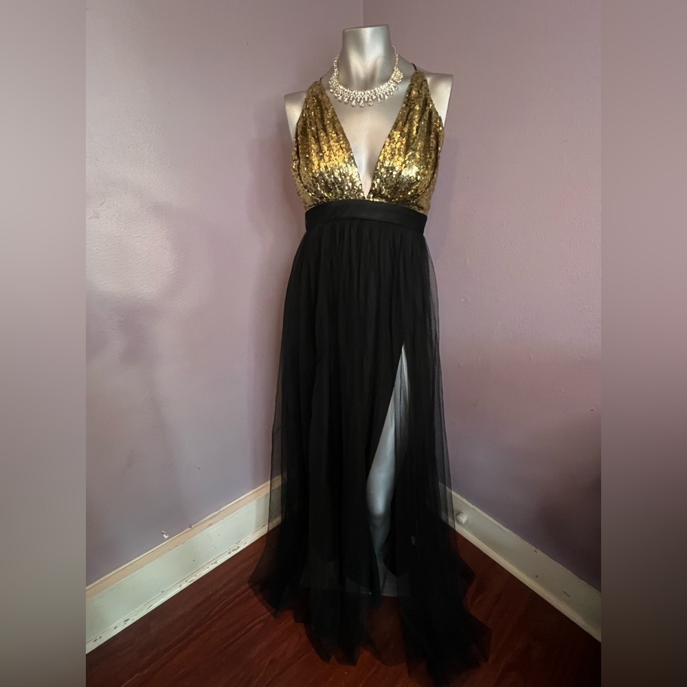 a'gaci Black Dress with Pink Logo Tag